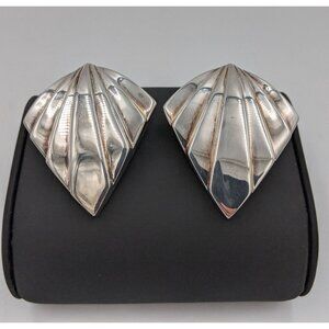 Charles Krypell Vintage Sterling Earrings Women’s Clip-On Designer Jewelry‎